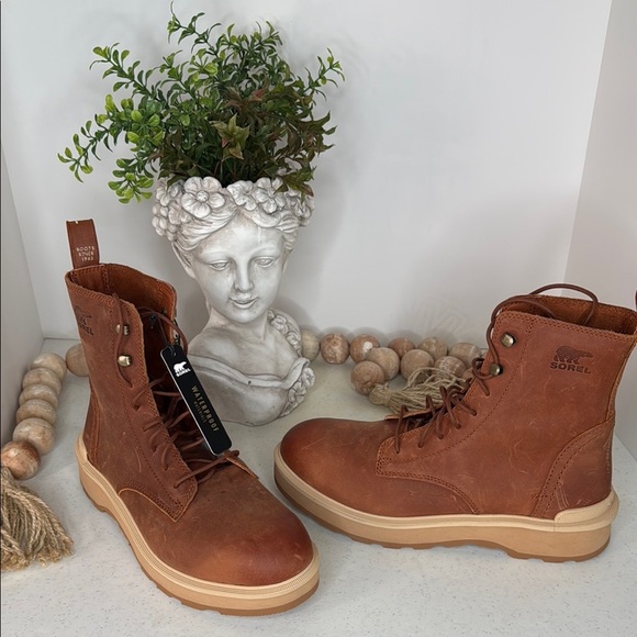 SOREL Women's Hi-Line Lace Boots - Waterproof Color Scorch Sz 8.5 NWOB - Picture 2 of 12
